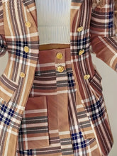 Load image into Gallery viewer, Women’s Elegant Plaid Skirt Suit Set
