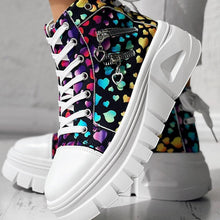 Load image into Gallery viewer, Muffin Heel Side-Zipper &amp; Dual Lace-Up Casual Sneakers for Women
