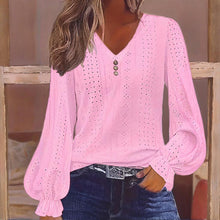 Load image into Gallery viewer, Plus Size Women's V-Neck Solid Top

