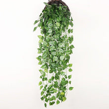 Load image into Gallery viewer, 90cm Artificial Green Hanging Ivy Leaves Radish Seaweed Grape Fake Flowers Vine Home Garden Wall Party Decoration Fake Hanging Fake Ivy Vine for Wall House Room Indoor Outdoor Decoration
