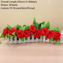 Load image into Gallery viewer, 90cm Artificial Green Hanging Ivy Leaves Radish Seaweed Grape Fake Flowers Vine Home Garden Wall Party Decoration Fake Hanging Fake Ivy Vine for Wall House Room Indoor Outdoor Decoration
