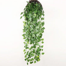 Load image into Gallery viewer, 90cm Artificial Green Hanging Ivy Leaves Radish Seaweed Grape Fake Flowers Vine Home Garden Wall Party Decoration Fake Hanging Fake Ivy Vine for Wall House Room Indoor Outdoor Decoration
