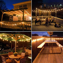Load image into Gallery viewer, 🌞 25ft Solar-Powered Outdoor String Lights with Remote – Warm LED Ambiance for Patio, Garden, Backyard &amp; Events | Eco-Friendly &amp; Weatherproof

