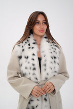 Load image into Gallery viewer, Genuine Arctic Fox Virgin Wool Wrap Coat
