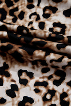 Load image into Gallery viewer, Brown Leopard Print Puff Sleeve Ricrac Maxi Dress
