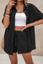 Load image into Gallery viewer, Women's Solid Color Button-Front Lace-Up Two-Piece Set
