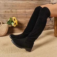 Load image into Gallery viewer, Round Toe Suede : Low Heel Boots
