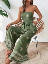 Load image into Gallery viewer, Stylish Printed Wide : Leg Tube Jumpsuit
