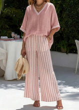 Load image into Gallery viewer, Women's Striped Tunic Top &amp; Casual Trousers Two-Piece Set
