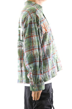 Load image into Gallery viewer, WELD Long Sleeve Washed Flannel Crop Top Button Down Shirt
