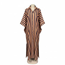 Load image into Gallery viewer, African-Inspired Striped Loose Long Dress | One Size 5 Colors
