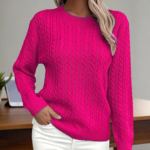 Load image into Gallery viewer, Women’s Textured Crew‑Neck Pullover Top
