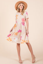 Load image into Gallery viewer, New Floral Round Neck Short Sleeve Tiered Dress For Women–Flowy, Feminine &amp; Perfect for Summer
