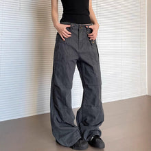 Load image into Gallery viewer, Women’s Straight Leg Slightly Flared Washed Casual Pants

