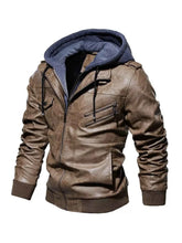 Load image into Gallery viewer, Men's Full Size Zip Up Drawstring Hooded Jacket Plus Size
