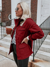 Load image into Gallery viewer, Retro Pocketed Long Sleeve Zip-Up Jacket Lightweight &amp; Stylish Outerwear for Everyday Wear

