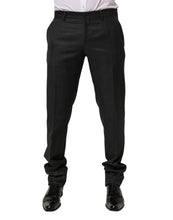 Load image into Gallery viewer, Dolce &amp; Gabbana Black Wool Formal Dress Men Trouser Pants
