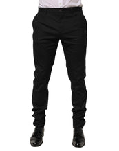 Load image into Gallery viewer, Dolce &amp; Gabbana Black Cotton Formal Dress Men Trouser Pants
