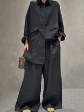Load image into Gallery viewer, Linen Loose Shirt &amp;Wide-Leg Pants 2-Pieces Suit
