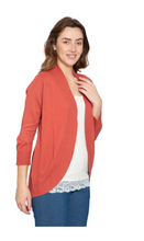 Load image into Gallery viewer, Women's Curved Hem Cardigan - Open Front in Soft Cashmere like Fabric
