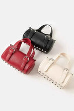 Load image into Gallery viewer, Fame Faux Leather Buckle Strap : Cylinder Hand Bag
