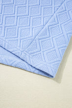 Load image into Gallery viewer, Beau Blue Striped Pop of Color Collared Checkered Textured Plus Size Dress
