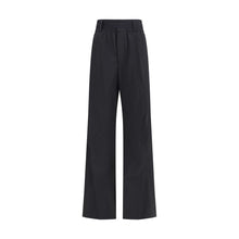 Load image into Gallery viewer, ALAINPAUL Black Fleece Wool Casual Pants
