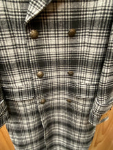 Load image into Gallery viewer, Veno Giovanni CB-10 Black Windowpane Double breasted 100% Wool Overcoat/Topcoat

