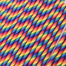 Load image into Gallery viewer, Rainbow Paper Straws for Wedding Party Summmer Party Beach Cocktail Baby Shower Biodegradable Drinking Straws Box of 100
