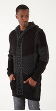 Load image into Gallery viewer, Lagos Red Men&#39;s Black Boxed Fashion Long Sweaters | Hoodie LS90
