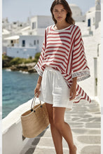 Load image into Gallery viewer, Women’s Striped Ramie Bamboo Two Piece Set

