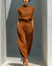 Load image into Gallery viewer, Women's Chinese-Style Satin Short-Sleeve Top &amp; Pants Set
