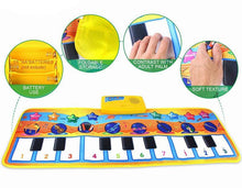 Load image into Gallery viewer, Music Piano Play Mat Multi-function with Instrument Sound Demo Songs Cloth Musical Carpet Educational Toys For Kids
