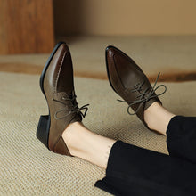 Load image into Gallery viewer, Women's Retro Strap Chunky Heel Pointed-Toe Shoes
