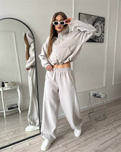 Load image into Gallery viewer, Women’s Sportswear Set Solid Color Cardigan Set
