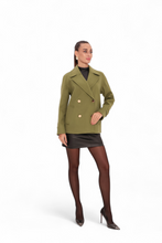 Load image into Gallery viewer, Sorrento Cashmere Blend Coat in Olive
