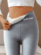 Load image into Gallery viewer, Women’s Fleece-Lined High-Waist Shark Leggings
