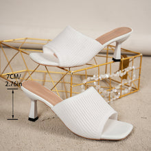 Load image into Gallery viewer, Women's Square Toe Chunky Heel Slide Sandals – Mesh Outdoor Summer

