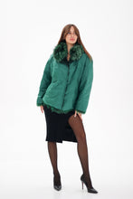 Load image into Gallery viewer, Reversible Genuine Silver Fox  Down Fill Coat
