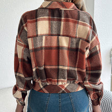 Load image into Gallery viewer, Plaid Shacket – Women’s Long-Sleeve Button-Down Shirt Jacket
