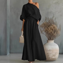 Load image into Gallery viewer, Women's Cropped Off-Shoulder Top &amp; Pants Two-Piece Set
