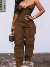 Load image into Gallery viewer, Tube Snap Down : Cargo Jumpsuit
