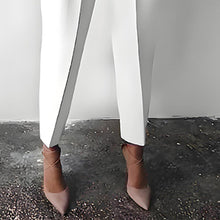 Load image into Gallery viewer, Women’s Solid Color 2-Piece Set – Long Sleeve Top &amp; Pleated Pants Loungewear
