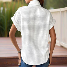 Load image into Gallery viewer, Women’s Textured Cuff Short‑Sleeve Tee
