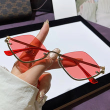 Load image into Gallery viewer, Cat Eye Sunglasses with Gold Metal Frame
