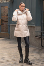 Load image into Gallery viewer, Arden Genuine Rex Rabbit Fur Down Insulated Coat
