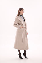 Load image into Gallery viewer, Marley Wraparound Wool Cashmere Coat in Nude
