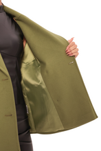 Load image into Gallery viewer, Sorrento Cashmere Blend Coat in Olive
