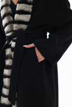 Load image into Gallery viewer, Genuine  French Orylag Fur Italian Cashmere Wool Coat
