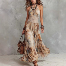 Load image into Gallery viewer, Women's Strapless Backless Floral Maxi Dress | French Vintage Fairy Skirt Beach Dress
